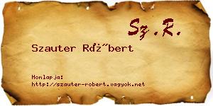 Szauter Róbert névjegykártya